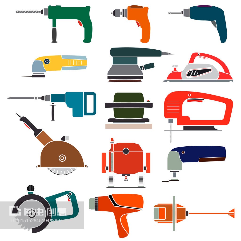 设置电动工具。Set electric power tools.